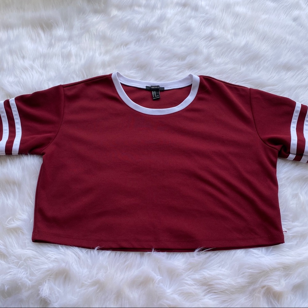 Forever21 cropped jersey size medium